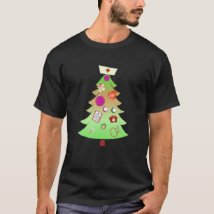 T-shirt Soins de Noël pour femmes infirmière de l'arbre de