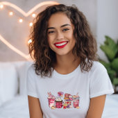 T-shirt Soins de Saint-Valentin roses mignonnes