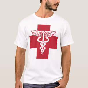 T-shirt Soins de santé Médicales Croix-Rouge avec le symbo