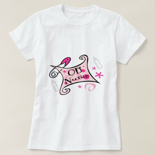 T-shirt Soins d'infirmière d'OB (obstétrique) (Design devant)