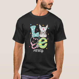 T-shirt Soins intensifs Infirmière Cheetah Imprimer Bunny