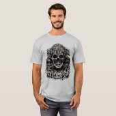 T-shirt Soirée au visage crânien (Devant entier)