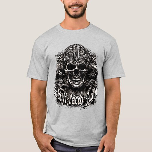 T-shirt Soirée au visage crânien (Devant)