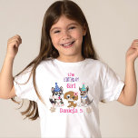 T-shirt Soirée d'anniversaire de chiots mignonnes personna<br><div class="desc">Mignonne chiot fête d'anniversaire chiot nom personnalisé t-shirt,  très mignon gentil pour les personnes aimantes chien. Couleurs roses pour un anniversaire de fille.</div>