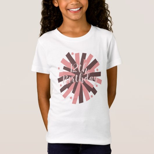 T-Shirt Soirée d'anniversaire Pom Pom rose Neutral (Devant)