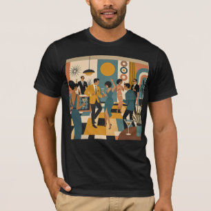 T-shirt Soirée Dansante Martini du Milieu du Siècle