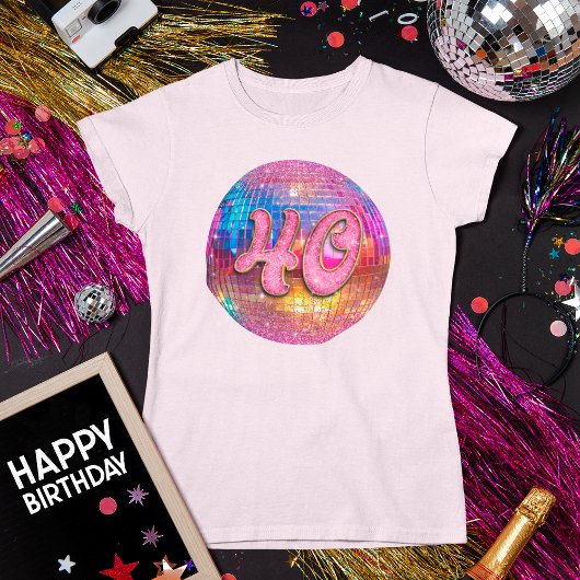 T-shirt Soirée de 40e anniversaire Gold rose Parties scint