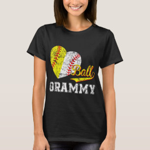 T-shirt Soirée de baseball Ball Heart Grammy Fête des Mère