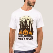 T-shirt Soirée de fête d'Halloween (Devant)