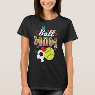 T-shirt Soirée De Football Coeur Design Pour Maman
