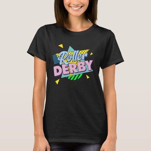 T-shirt Soirée de Roller Derby Rétro 80 Roller Derby Pou (Devant)