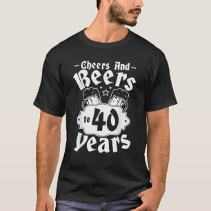 T-shirt Soirée Et Bières À 40 Ans Cadeau Fête D'Anniversai