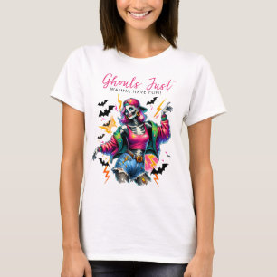 T-shirt Soirée Filles et Fantômes Fête d'Halloween pour A