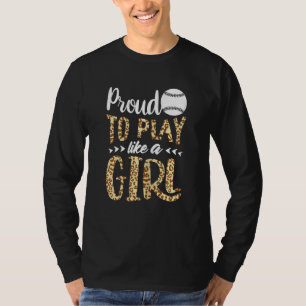 T-shirt Soirée Leopard Graphisme Femmes Et Softball Girl