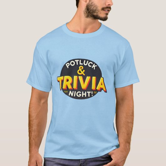 T-shirt Soirée Potluck Trivia se réunir (Devant)