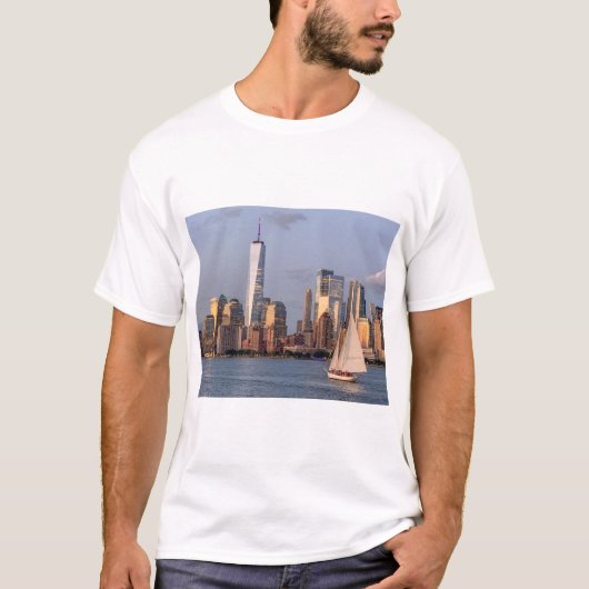 T-shirt Soirée Skyline Lower Manhattan.JPEG (Devant)