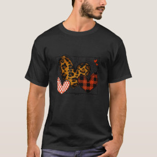 T-shirt Sois Amour Coeur Trio Leopard Valentines