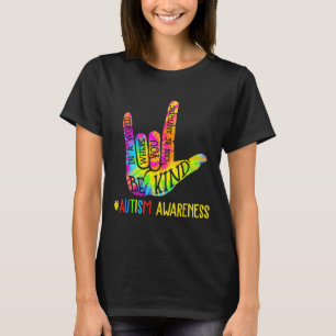 T-shirt Sois Gentil Asl Amour Langue Des Signes Main Autis