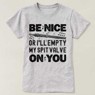T-shirt Sois gentil Ou je viderai ma valve de broche Flage
