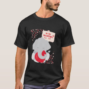 T-shirt Sois ma Saint-Valentin Oui ou Non mignon bébé élép