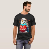 T-shirt Sois mon valentin perruche cœur (Devant entier)