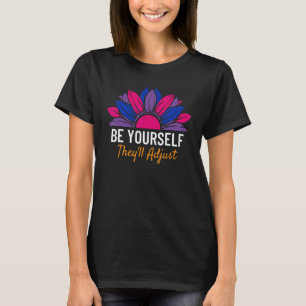 T-shirt Sois toi-même Ils régleront LGBTQ Bisexual Drapeau