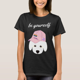 T-shirt Sois toi-même Rainbow Casquette Poodle