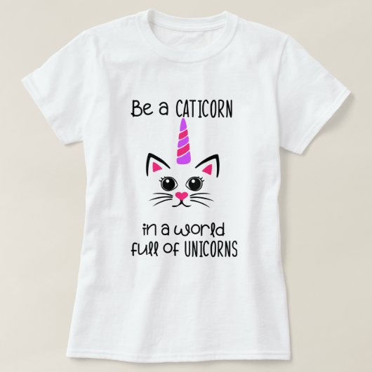 T-shirt Sois un Caticorn. (Design devant)