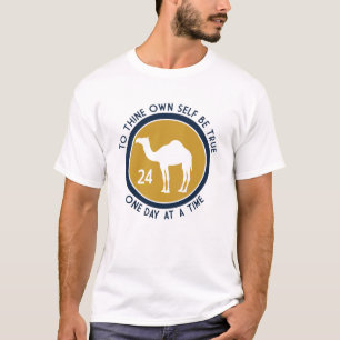 T-shirt Sois Vrai Avec Toi-Même – Récupération Or et Bleu