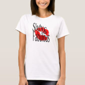 T-shirt Soixante et fabuleux avec Hot Red Lips (Devant)