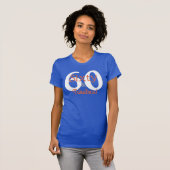 T-shirt Soixante et fabuleux Joyeux 60e anniversaire Turqu (Devant entier)