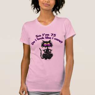 T-shirt soixante-quinzième Cadeaux de chat d'anniversaire