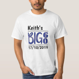 T-shirt Soixantième anniversaire personnalisé de mâle