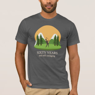 T-shirt soixantième Anniversaire soixante ans et golf de