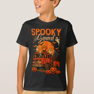 T-shirt Soky Halloween Squad Skeleton Conduite Firetruck H