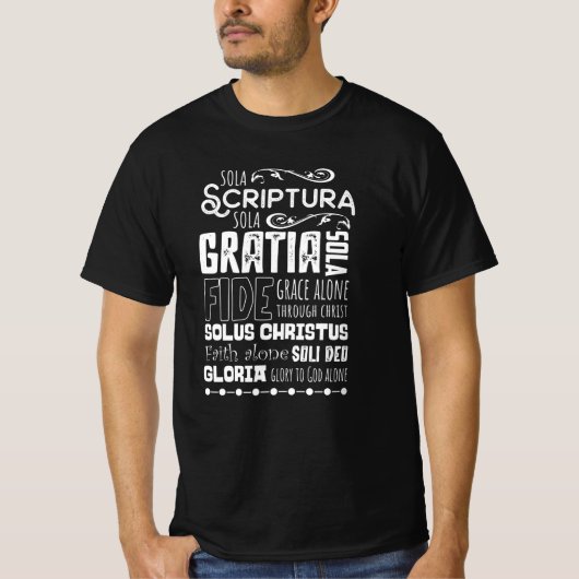 T-shirt Sola Scriptura Réforme protestante 5 Solas (Devant)