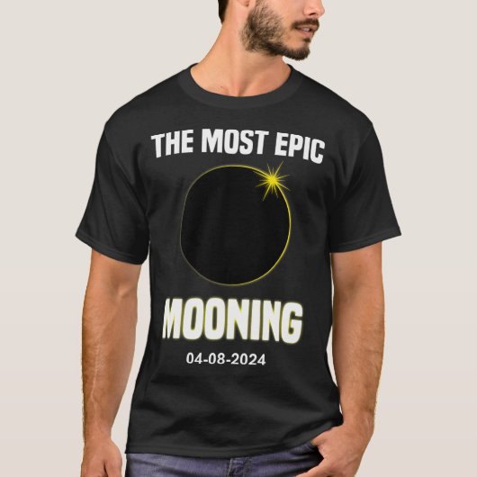 T-shirt Solaire Eclipse Mooning Funny 04.08.2024 Eclipse (Devant)