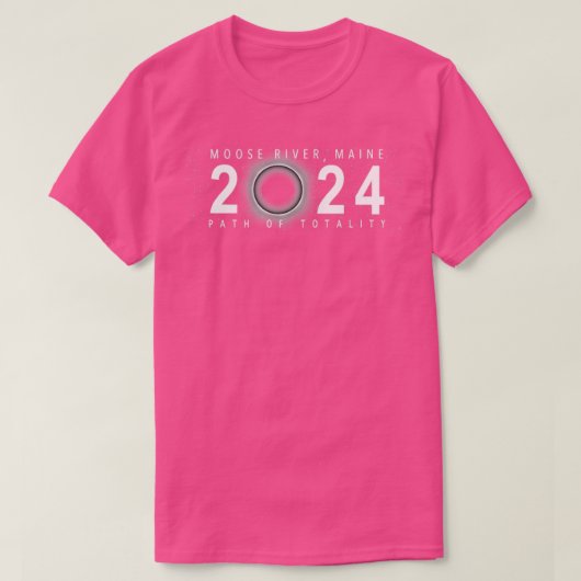 T-shirt Solaire Eclipse Moose River Maine 8 avril 2024 (Design devant)