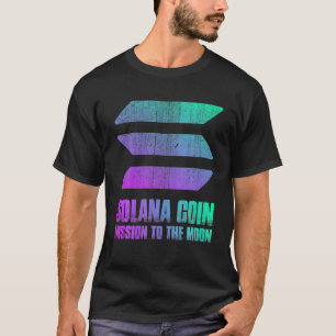 T-shirt Solana Mission Pièce À La Lune Jeton Crypto Cryp