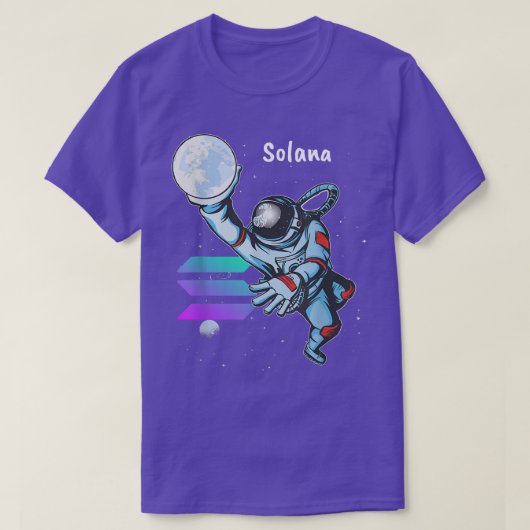 T-shirt Solana SOL Space Man Astronaut Dunk Crypto Cryptoc (Design devant)