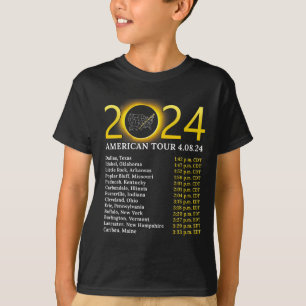 T-shirt Solar Eclipse 2024 American Tour 2024 Totality Tot