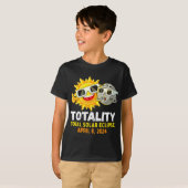T-shirt Solar Eclipse 2024 Gles Funny Sun Moon Garçons (Devant entier)