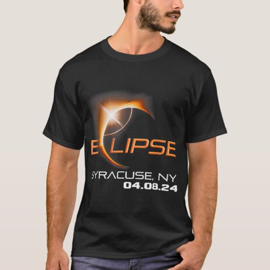 T-shirt Solar Eclipse 2024 Syracuse New York (Devant)