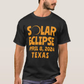 T-shirt Solar Eclipse 2024 Texas (Devant)