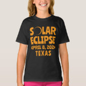 T-shirt Solar Eclipse 2024 Texas (Devant)