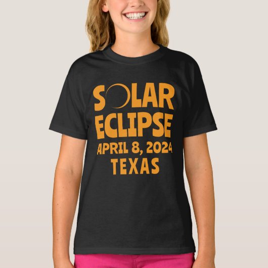 T-shirt Solar Eclipse 2024 Texas (Devant)