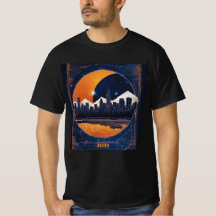Solar Eclipse Cityscape Hills 2024 Ajouter Nom Hom
