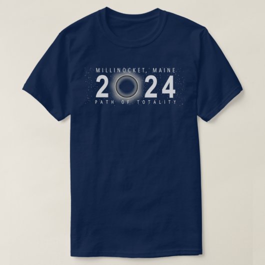 T-shirt Solar Eclipse Millinocket Maine 8 avril 2024 (Design devant)