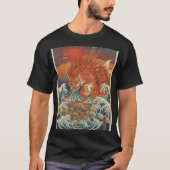 T-shirt Solar Kitsune Over Waves (Devant)