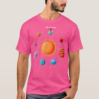 T-shirt Solar System Astronaut You Are Here Space 